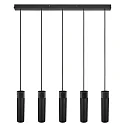 Nordlux Luminaria colgante TILO de 5 llamas, redondo GU10 IP20, negro regulable