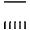 Nordlux Luminaria colgante TILO de 5 llamas, redondo GU10 IP20, negro regulable