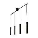 Luminaria colgante VICO de 4 llamas GU10 IP20, negro regulable