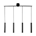 Nordlux Luminaria colgante VICO de 4 llamas GU10 IP20, negro regulable