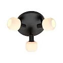 Luminaria de techo MILFORD MINI de 3 llamas E14 IP20, negro regulable