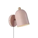 Luminaria de pared GASTON E27 IP20, rosa pálido 