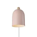 Nordlux wall luminaire GASTON adjustable, with lamp socket E27 IP20, wood, dusty pink 