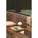 Nordlux battery table lamp ELLEN TO-GO without charger, with IP charging station IP44, mat, white dimmable