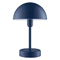 battery table lamp ELLEN TO-GO without charger, with IP charging station IP44, blue, mat dimmable
