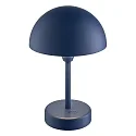 Nordlux battery table lamp ELLEN TO-GO without charger, with IP charging station IP44, blue, mat dimmable