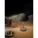 Nordlux battery table lamp ELLEN TO-GO without charger, with IP charging station IP44, grey, mat dimmable