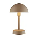 battery table lamp ELLEN TO-GO without charger, with IP charging station IP44, brown, mat dimmable