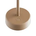 Nordlux battery table lamp ELLEN TO-GO without charger, with IP charging station IP44, brown, mat dimmable