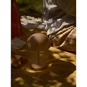 Nordlux battery table lamp ELLEN TO-GO without charger, with IP charging station IP44, brown, mat dimmable