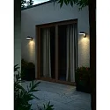 Lámpara solar de pared JUSTINA con sensor IP44, antracita 