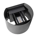 Nordlux Luminaria de pared MILDA UP/DOWN IP44, antracita 