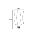 Nordlux Filamento de alumbrado decorativo DECO CONE 15 claro E27 4,1W 320lm 2700K 360° CRI 80 regulable claro, color humo regulable