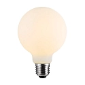 Bombilla filamento Globe DECO G125 G125 mate E27 7,1W 806lm 3000K 360° CRI 80 regulable, blanco opalino regulable