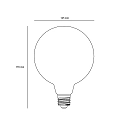 Nordlux filament lamp globe DECO G125 G125 matt E27 7,1W 806lm 3000K 360° CRI 80 dimmable, opal white dimmable