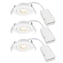 Nordlux Luminaria empotrable MONOLO juego de 3 IP20, blanco regulable 4,8W 70 | 230 | 450lm 3000K 36° 36° CRI 80