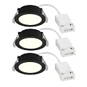 Nordlux recessed luminaire OLEA set of 3 IP65 | IP20, black  4,4W 345lm 2700K 110° 110° CRI 90