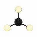 Nordlux ceiling luminaire CONTINA 3 flames G9 IP20, black dimmable