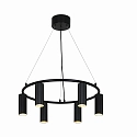 Luminaria colgante VICO CHANDELIER de 6 llamas GU10 IP20, negro regulable
