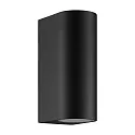 Luminaria de pared para exteriores DION DOUBLE GU10 IP44, negro regulable