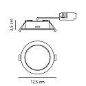 Nordlux Luminaria empotrable para techos MANACOR 12 IP20/IP44, blanco regulable