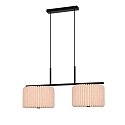 Luminaria colgante VIVIENNE DUAL de 2 llamas E27 IP20, beige, negro regulable