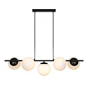 pendant luminaire LILLY 5 flames E14 IP20, black dimmable