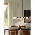 pendant luminaire LILLY 5 flames E14 IP20, black dimmable