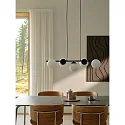 pendant luminaire LILLY 5 flames E14 IP20, black dimmable
