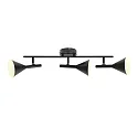 Luminaria de techo KELVIS de 3 llamas GU10 IP20, negro regulable