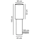 Nordlux Luminaria de pedestal IZARA 110 E27 IP20, beige 