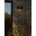 Lámpara solar de pared MARCELLIO con sensor IP54, negro 