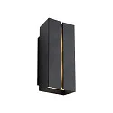 Luminaria de pared para exteriores CLARINI E27 IP54, seaside negro regulable