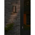 Nordlux outdoor wall luminaire CLARINI E27 IP54, seaside black dimmable
