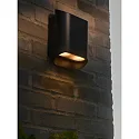 Nordlux Luminaria de pared para exteriores NICO 22 ROUND MAXI GU10 IP54, negro regulable