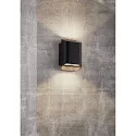 Nordlux Luminaria de pared para exteriores NICO 22 ROUND MAXI GU10 IP54, negro regulable