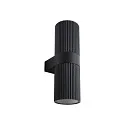 Nordlux Luminaria de pared para exteriores KYKLOP RIPPLE WL MAXI Arriba-Abajo, cilíndrico, con portalámpara E27 IP54, negro mate