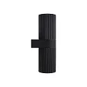 Nordlux Luminaria de pared para exteriores KYKLOP RIPPLE WL MAXI Arriba-Abajo, cilíndrico, con portalámpara E27 IP54, negro mate