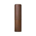 Nordlux bollard light SIDARA 45 square, perforated, sea-air resistant, with lamp socket E27 IP44, seaside metallic brown