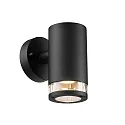 Luminaria de pared para exteriores BIRK DOWN GU10 IP44, negro 