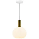 Nordlux Nordlux Pendant luminaire ALTON 25, shade Ø 25cm, height 33cm, pendulum 300cm, E27, white / brass / black