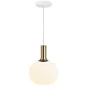 Nordlux Nordlux Pendant luminaire ALTON 25, shade Ø 25cm, height 33cm, pendulum 300cm, E27, white / brass / black