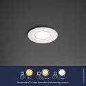Nordlux Luminaria empotrable para techos CLYDE 8 3 veces, plano, forma del anillo IP20, blanco regulable