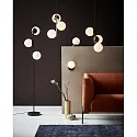 Nordlux Luminaria colgante LILLY E14 IP20, latón, blanco opalino, negro 