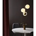 Nordlux Luminaria colgante LILLY E14 IP20, latón, blanco opalino, negro 