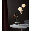 Nordlux Luminaria colgante LILLY E14 IP20, latón, blanco opalino, negro 