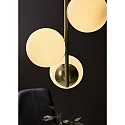 Nordlux Luminaria colgante LILLY E14 IP20, latón, blanco opalino, negro 