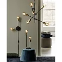 Nordlux Pendant luminaire JOSEFINE, 6x E27, IP20, black matt/brass