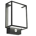 LED Outdoor Wall luminaire NESTOR with sensor, 8W, 120°, 2700K, 450lm, IP44, black