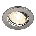 LED Recessed luminaire CANIS, round, Set of 3, GU10, 4,9W LED, 36°, 2700K, 345lm, IP20, dimmable, nickel